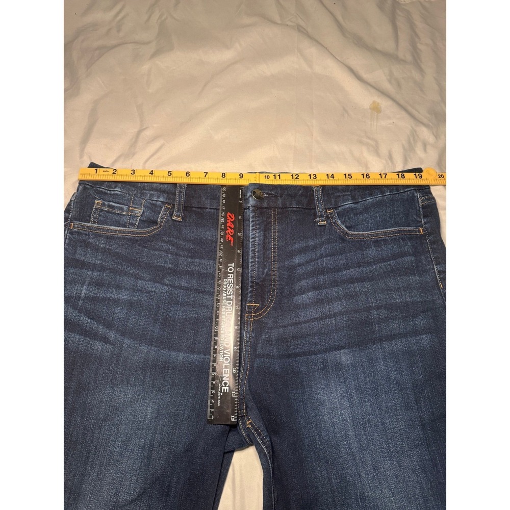 Jen7 Jeans Women 18 Blue Slim Bootcut Raw Hem + Side Slit Hem Stretch Streetwear - Picture 3 of 5